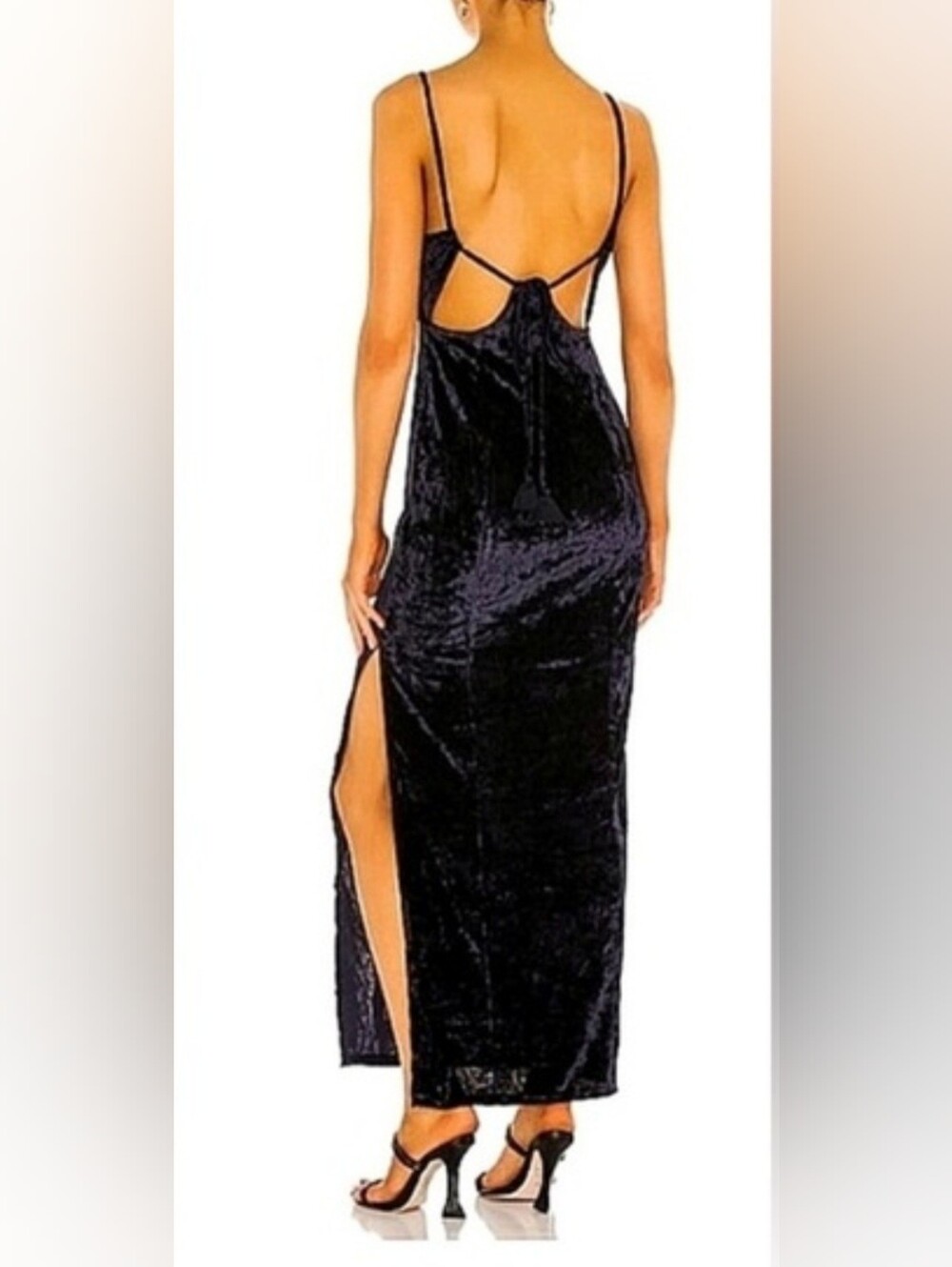 Free People Intimately Low Key Crushin Velvet Maxi Slip Dress Size Small - Picture 10 of 10
